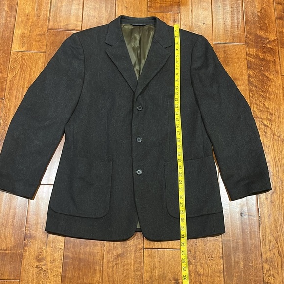 J crew Wool Cashmere Three Buttons Charcoal Grey Blazer Size 42R - Picture 5 of 11